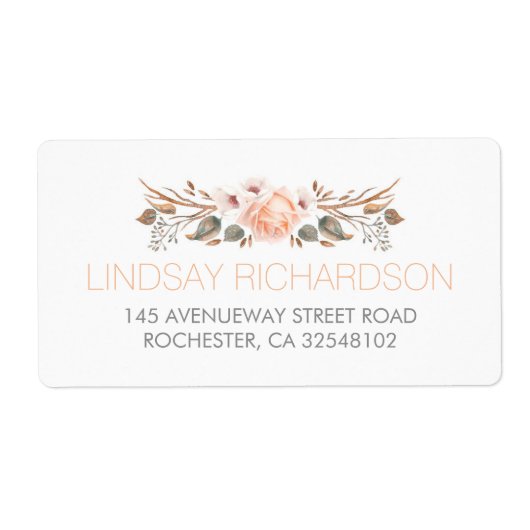  Herfst rustieke Woodland tuin bruiloft Etiket (Voorkant)