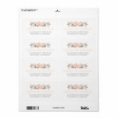  Herfst rustieke Woodland tuin bruiloft Etiket (Full Sheet)