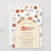 Herfst Rustieke Zoete Eén Verjaardagsfeestje Kaart (Voorkant)