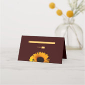 Herfst rustieke zonnebloem bruiloft plaatskaartje (Voorkant)