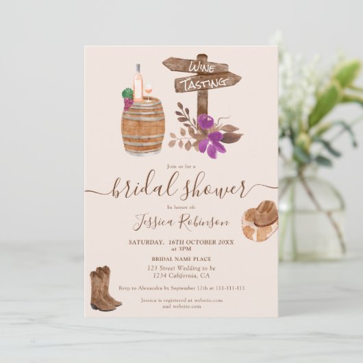 Herfst rustige waterverf vrijgezellenfeest kaart (Staand voorkant)