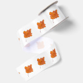 Herfst Rustin Esdoornblad Satijnen Lint (Achterkant)