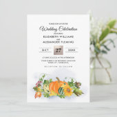 Herfst Rustisch landschap | Autumn Harvest Wedding Kaart (Staand voorkant)