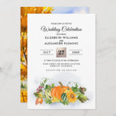 Herfst Rustisch landschap | Autumn Harvest Wedding Kaart (Voorkant / Achterkant)