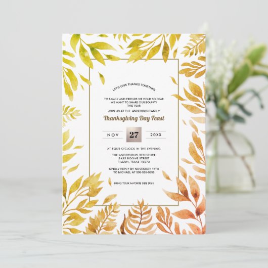 Herfst Rustisch landschap | THANKSGIVING HERFST Kaart (Staand voorkant)