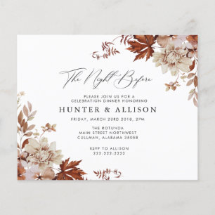 Herfst 's Nachts voor   Uitnodigingsbrochure Flyer