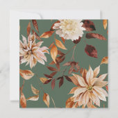 Herfst Sage Groen Vrijgezellenfeest Kaart (Achterkant)