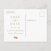 Herfst Sage Groene Foto Sla de datum op Aankondigingskaart (Achterkant)