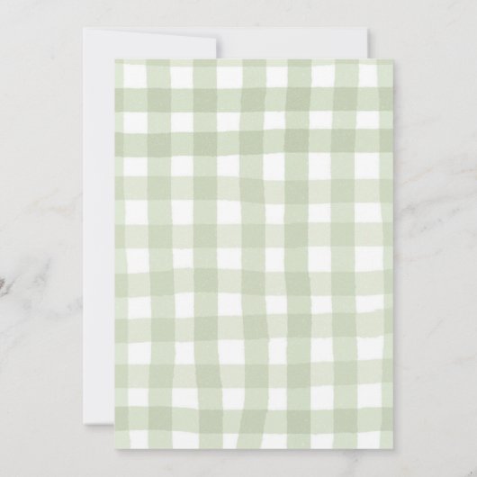 Herfst Sage Groene Pompoen Tractor Boy Baby shower Kaart (Achterkant)