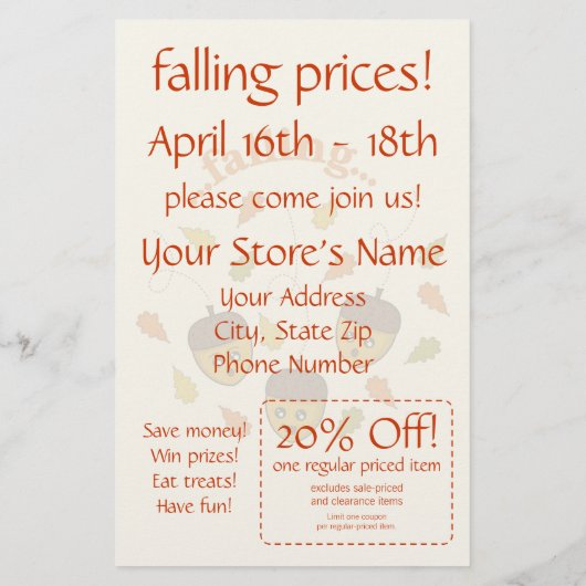 Herfst Sale Flyer (Achterkant)