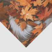 Herfst Samoyed Hond Decoupage Tissuepapier (Detail)