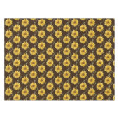 Herfst Sason Sunflower Print op Brown Tafelkleed (Voorkant (Horizontaal))
