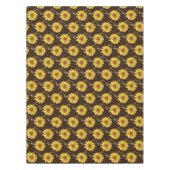 Herfst Sason Sunflower Print op Brown Tafelkleed (Voorkant)