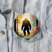 Herfst Sasquatch Kleurig Landschap Ronde Button 4,0 Cm (In situ)