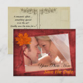 Herfst Save the Date Briefkaarten (Voorkant / Achterkant)