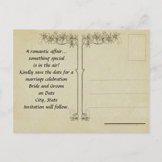 Herfst Save the Date Briefkaarten (Achterkant)