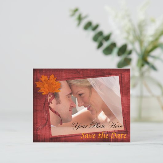 Herfst Save the Date Briefkaarten (Staand voorkant)