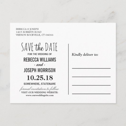 Herfst Save the Date - Herfst Pompoen Maple Blader Aankondigingskaart (Achterkant)