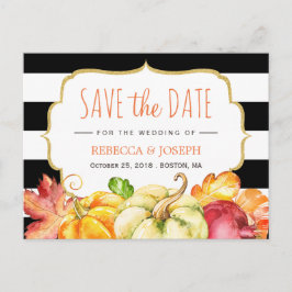 Herfst Save the Date - Herfst Pompoen Maple Blader Aankondigingskaart