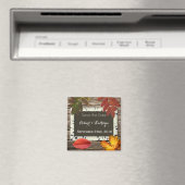 Herfst "Save the Date" Weddenschap Magneet (Insitu (Vaatwasser))