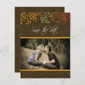  Herfst Save the Date Wedding Invitation Aankondigingskaart (Voorkant / Achterkant)