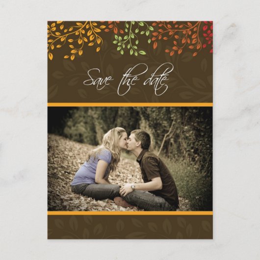  Herfst Save the Date Wedding Invitation Aankondigingskaart (Voorkant)