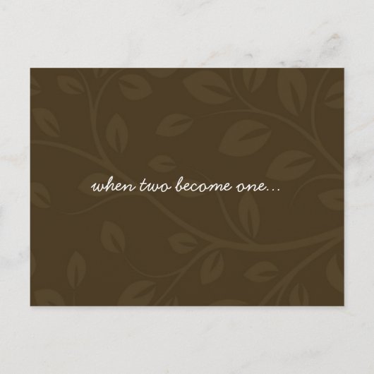 Herfst Save the Date Wedding Invitation Aankondigingskaart (Achterkant)