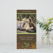 Herfst Save the Date Wedding Photocard (4x8) (Staand voorkant)