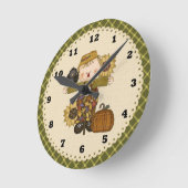 Herfst Scarecrow-klok Ronde Klok (Hoek)