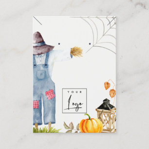 Herfst Scarecrow Logo Ketting Oorbel Display Visitekaartje