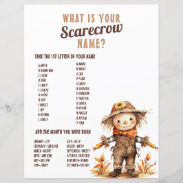Herfst Scarecrow Naam Verjaardag Activiteit