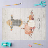 Herfst Scarecrow Pumpkin Floral herfst Ontkoppelin Tissuepapier (Craft)