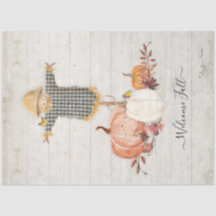 Herfst Scarecrow Pumpkin Floral herfst Ontkoppelin