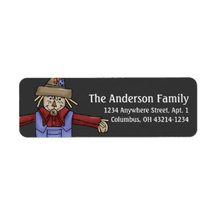 Herfst Scarecrow Return Address Labels