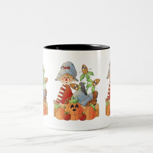Herfst scarecrow seizoensgebonden koffie-mok tweekleurige koffiemok (Center)