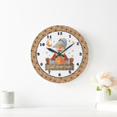 Herfst Scarecrow-wandklok Grote Klok (Huis)