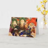 Herfst scarecrows kaart (Gele Bloem)