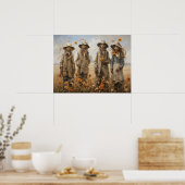 Herfst Scarecrows-Poster Poster (Keuken)