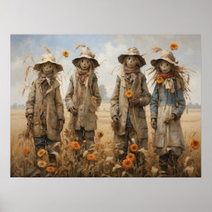 Herfst Scarecrows-Poster Poster