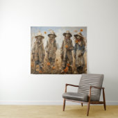 Herfst Scarecrows Tapestry Wandkleed (In Situ (horizontaal))