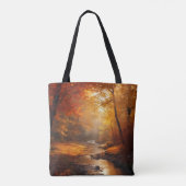 Herfst Scene Canvas tas (Achterkant)