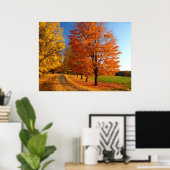 Herfst scène in Vermont Poster (Thuiskantoor)