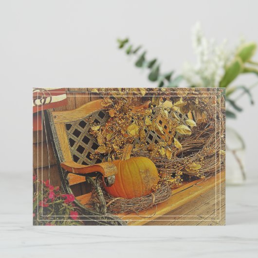 Herfst Scène / Pompoen & Bittersweet 5 x 7 Briefka Kaart (Staand voorkant)