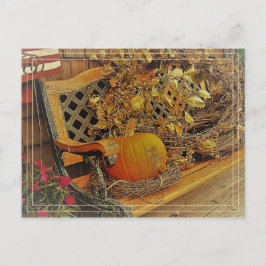 Herfst scène / pompoen & bitterzoet 4,25 x 5,6 inc briefkaart