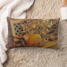 Herfst Scene - Pompoen en Bittersweet Vine Op Benc