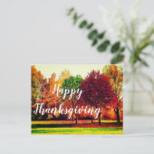 Herfst Scene | THANKSGIVING Briefkaart (Staand voorkant)