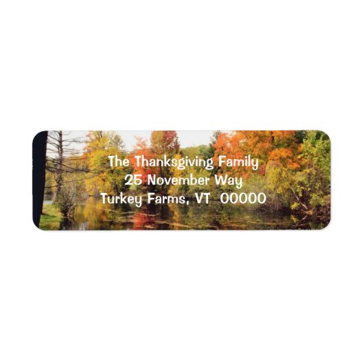 Herfst Scenery Return Address Stickers (Voorkant)