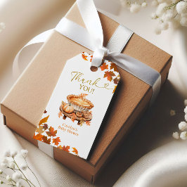 Herfst schatje baby shower cadeau tag cadeaulabel