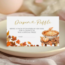 Herfst schattig taartje babyshower luier raffle