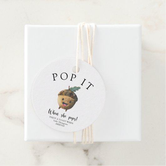 Herfst schattige eikel - Pop het! Bedankjes Labels (In situ)